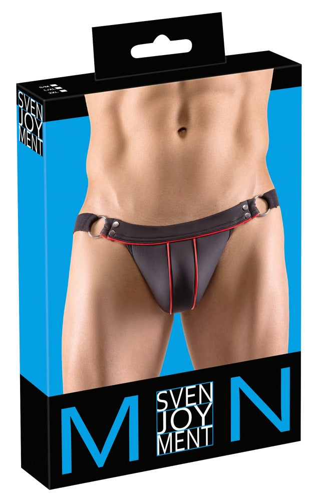 JOCKSTRAP NEOPRENE PRETO E VERMELHO