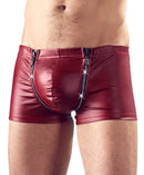 BOXER VERMELHO COM BRILHANTES NO FECHO