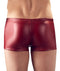 BOXER VERMELHO COM BRILHANTES NO FECHO