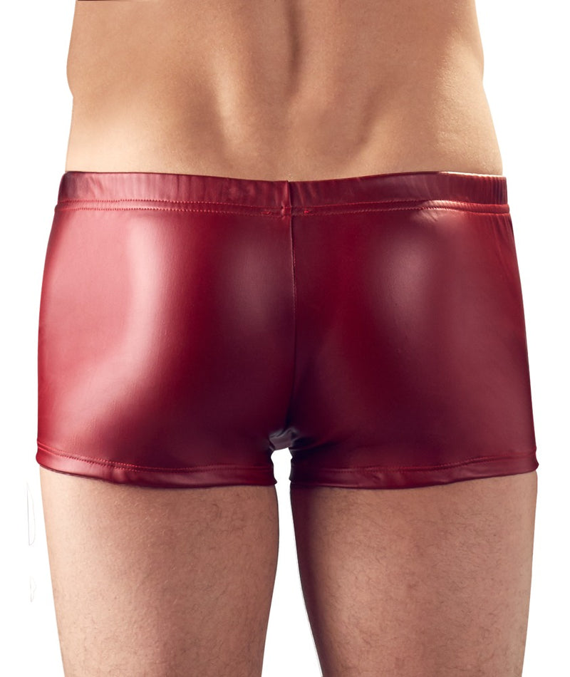 BOXER VERMELHO COM BRILHANTES NO FECHO