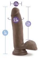 DILDO REALISTA SENSA FEEL 7" COM TESTÍCULOS