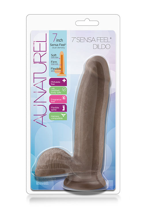 DILDO REALISTA SENSA FEEL 7" COM TESTÍCULOS