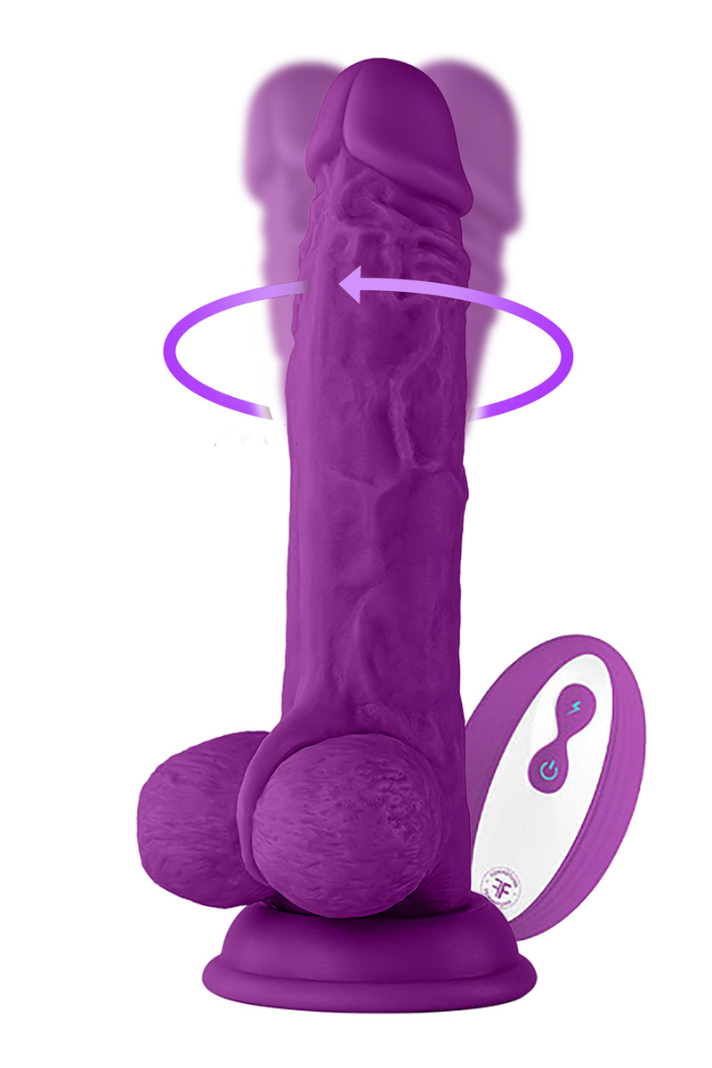 DILDO REALISTICO FEMMEFUNN COM VIBRAÇÃO E ROTAÇÃO DE 360º