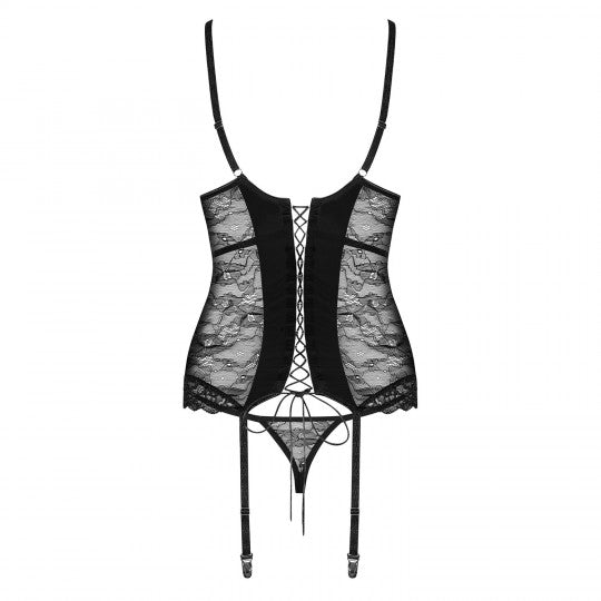 CORPETE E TANGA LAURISE TAMANHO QUEEN OBSESSIVE PRETO