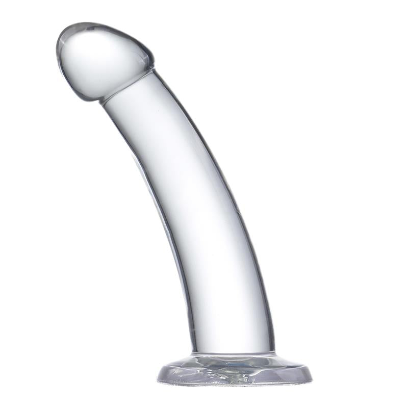 DILDO CRYSTAL GLAZED CURVO