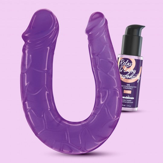 DEEP DIVER DILDO DUPLO COM LUBRIFICANTE ANAL 50ML CRUSHIOUS