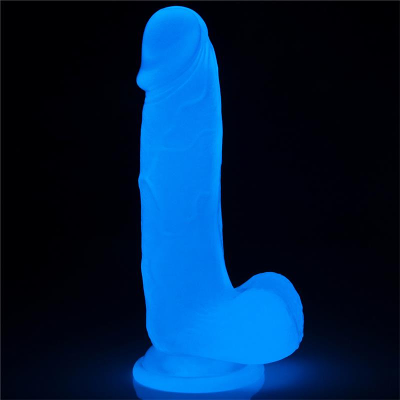 DILDO LUMINO 7.5" BLUE LIGHT