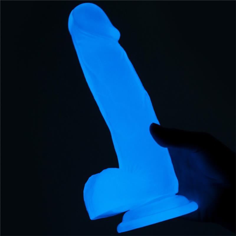 DILDO LUMINO 7.5" BLUE LIGHT