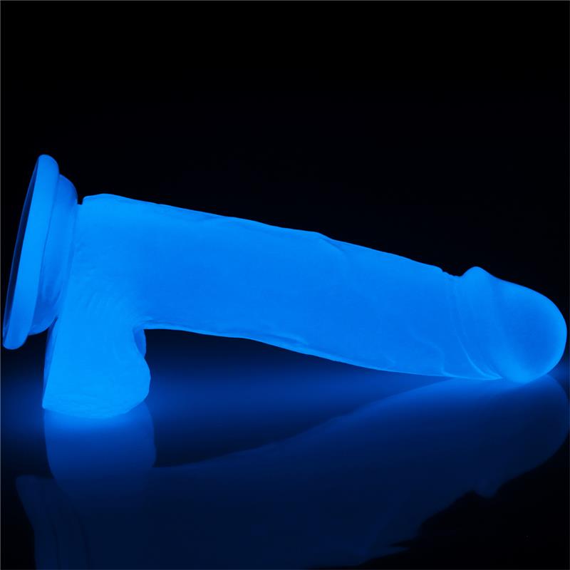 DILDO LUMINO 7.5" BLUE LIGHT