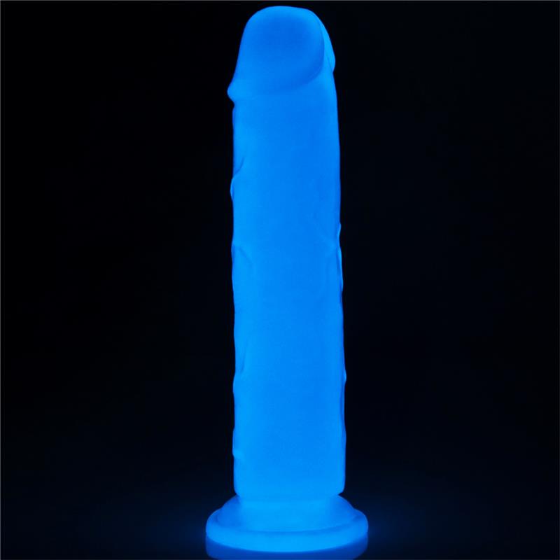 DILDO LUMINOSO 8" BLUE LIGHT