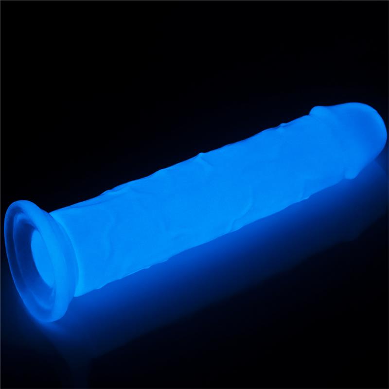 DILDO LUMINOSO 8" BLUE LIGHT