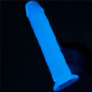 DILDO LUMINOSO 8" BLUE LIGHT