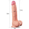 LOVETOY DILDO NATURE 10" DUAL LAYER FLESH