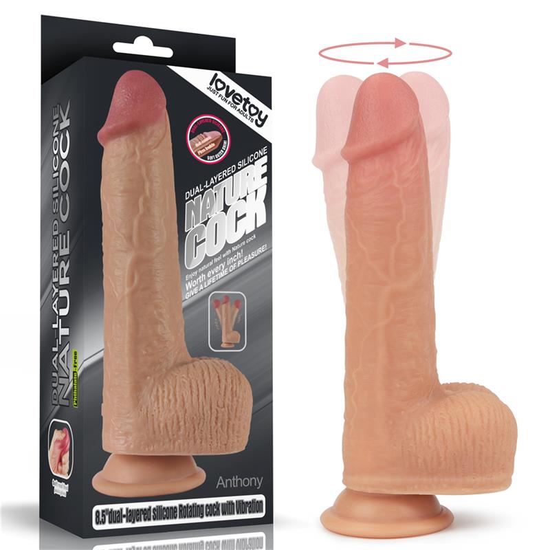 VIBRADOR REALISTICO COCK COM VIBRAÇÃO E ROTAÇÃO ANTHONY FLESH