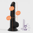 DILDO PREMIUM SILICONE TESSUDO 9,5" COM TESTÍCULOS