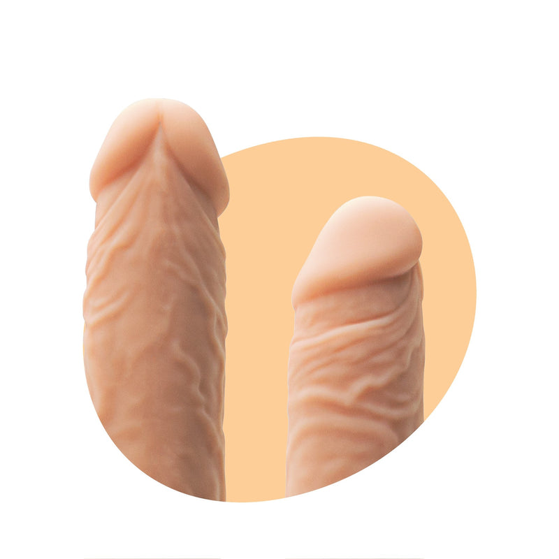 DILDO PREMIUM SILICONE TESSUDO 9,5" COM TESTÍCULOS