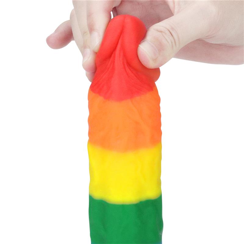 DILDO PRIDER 8" LIQUID SILICONE