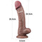 DUAL LAYERED PLATINUM SILICONE DILDO 10.5"