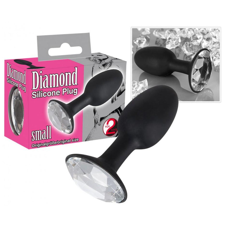 BUTT PLUG DIAMANTE OVALADO COM BRILHANTE