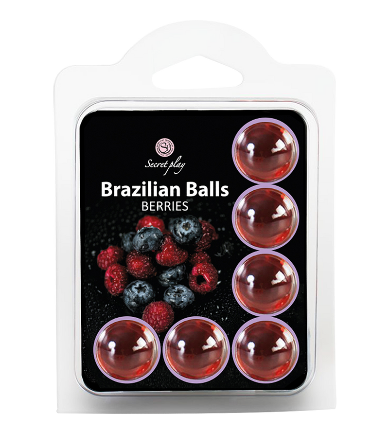 BOLAS LUBRIFICANTES BRAZILIAN BALLS FRUTOS VERMELHOS 6 x 4GR