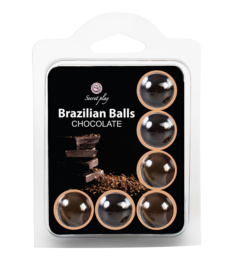 BOLAS LUBRIFICANTES BRAZILIAN BALLS CHOCOLATE 6 x 4GR