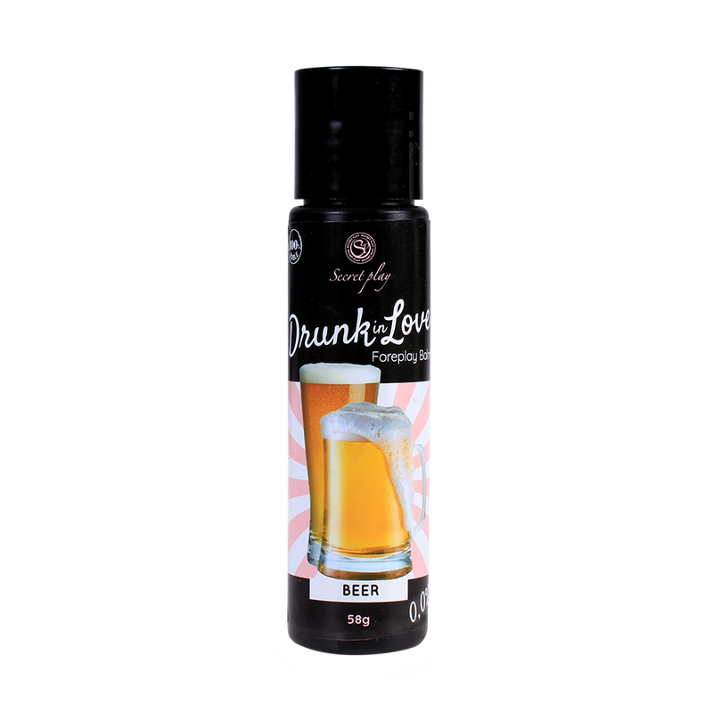 BÁLSAMO LUBRIFICANTE SABOR CERVEJA DRUNK IN LOVE SECRET PLAY 60ML