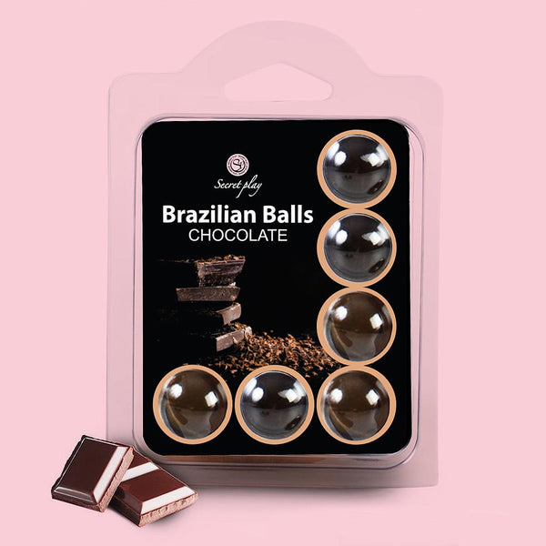 BOLAS LUBRIFICANTES BRAZILIAN BALLS CHOCOLATE 6 x 4GR
