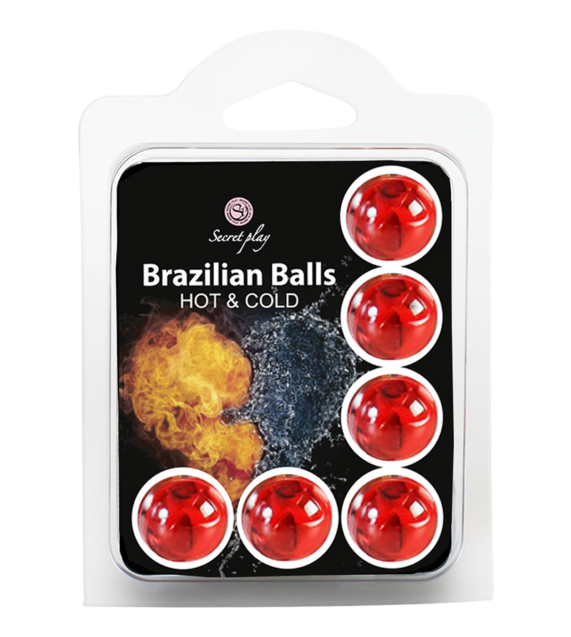 BOLAS LUBRIFICANTES BRAZILIAN BALLS EFEITO FRIO & CALOR 6 x 4GR