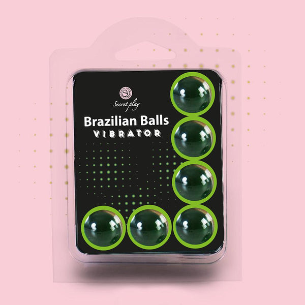 BOLAS LUBRIFICANTES BRAZILIAN BALLS EFEITO VIBRADOR LIQUIDO 6 x 4GR