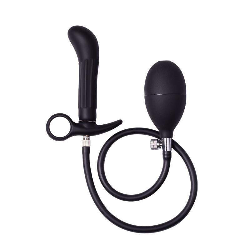 PLUG ANAL INSUFLÁVEL LATEX PLAY COM BOMBA PRETA