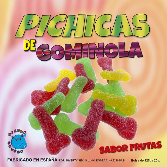 GOMAS EM FORMA DE PÉNIS SABOR A FRUTA