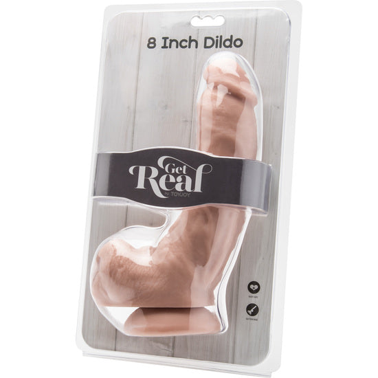 DILDO REALÍSTICO 20,5CM COM TESTICULOS