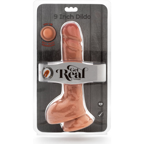 DILDO REALÍSTICO COM TESTÍCULOS DUAL DENSITY 23CM