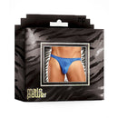 TANGA DE CETIM AZUL MALE POWER