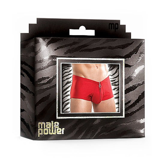 BOXER COM FECHO MALE POWER ZIPPER SHORT VERMELHO