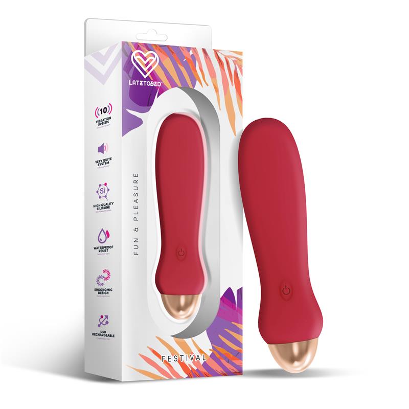 MIN VIBRADOR FESTIVAL LUXO STIMULATOR 10 VELOCIDADES