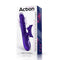 VIBRADOR COM ESTIMULADOR CLITORIANO RECARREGÁVEL INTOYOU ACTION N.º 14 ROXO