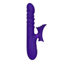 VIBRADOR COM ESTIMULADOR CLITORIANO RECARREGÁVEL INTOYOU ACTION N.º 14 ROXO