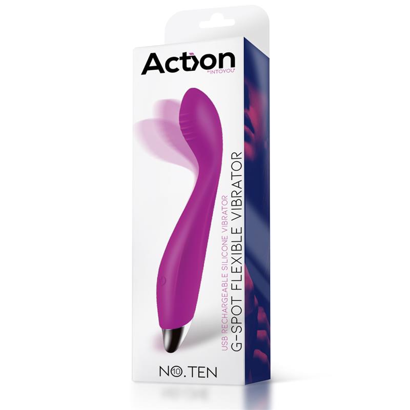 VIBRADOR N.º TEN G-SPOT FLEXÍVEL USB SILICONE