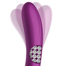 VIBRADOR COM ESTIMULADOR CLITORIANO RECARREGÁVEL COM ESFERAS GIRATÓRIAS 360º