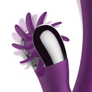 VIBRADOR COM ESTIMULADOR CLITORIANO RECARREGÁVEL