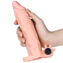 MANGA PENIS SLEEVE WITH VIBRATION ADD 2" PLEASURE X-TENDER FLESH