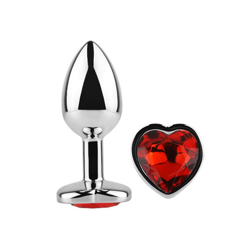 PLUG ANAL AFTERDARK COM JOIA EM CORAÇÃO VERMELHO RUBI