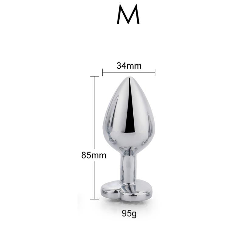 PLUG ANAL AFTERDARK COM JOIA EM CORAÇÃO VERMELHO RUBI