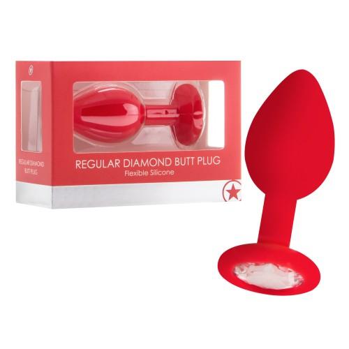 PLUG ANAL DIAMOND BUTT PLUG VERMELHO