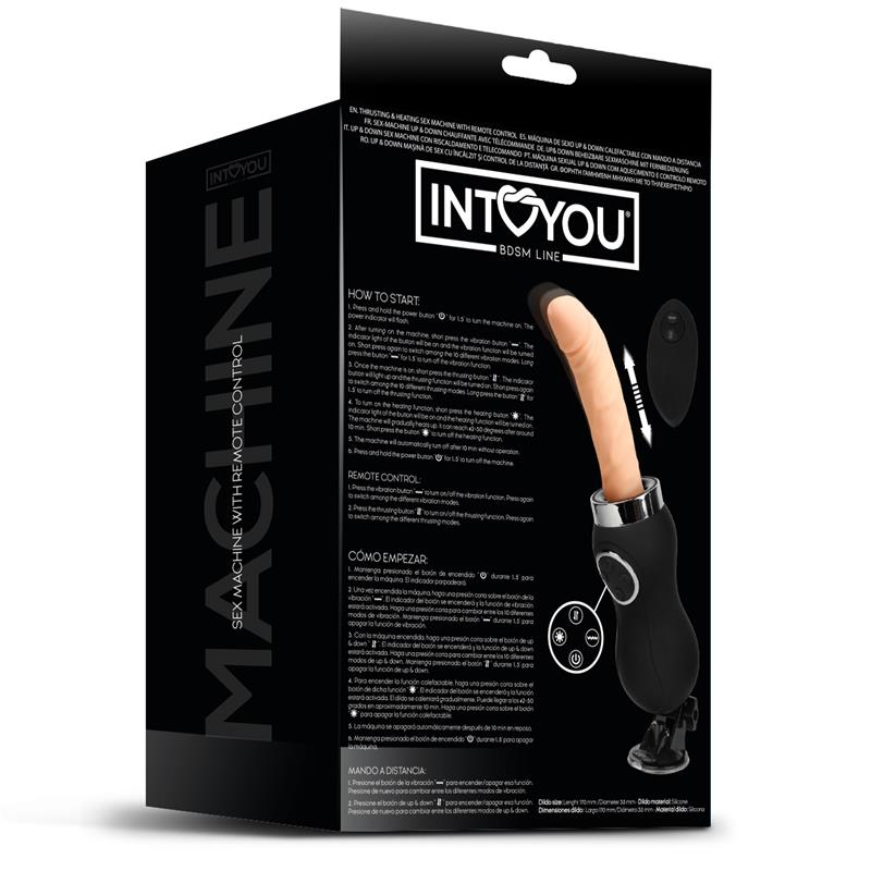 SEX MACHINE COM VIBRAÇÃO, IMPULSO E CALOR CONTROLE REMOTO USB