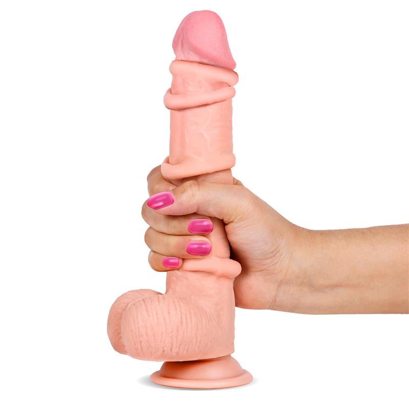 DILDO REALISTICO SLIDY DESLIZANTE E AJUSTÁVEL 9"