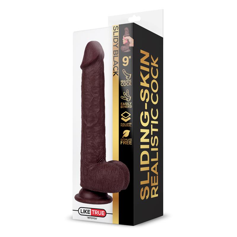 DILDO REALISTICO SLIDY DESLIZANTE E AJUSTÁVEL 9"