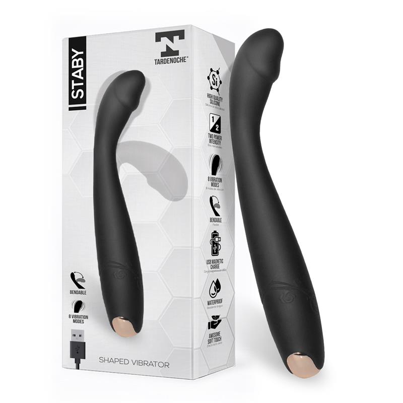 VIBRADOR TARDENOCHE STABY FLEXÍVEL E DOBRÁVEL EM SILICONE