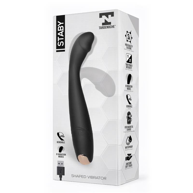 VIBRADOR TARDENOCHE STABY FLEXÍVEL E DOBRÁVEL EM SILICONE